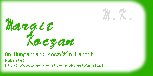 margit koczan business card